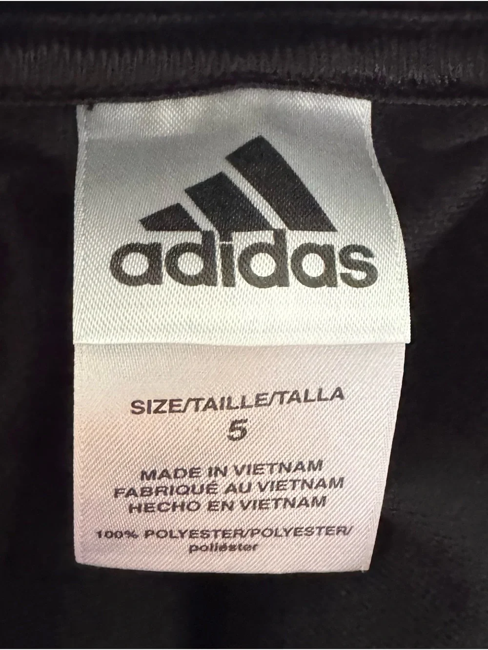 adidas Black Track Jacket with White Logo Stripe